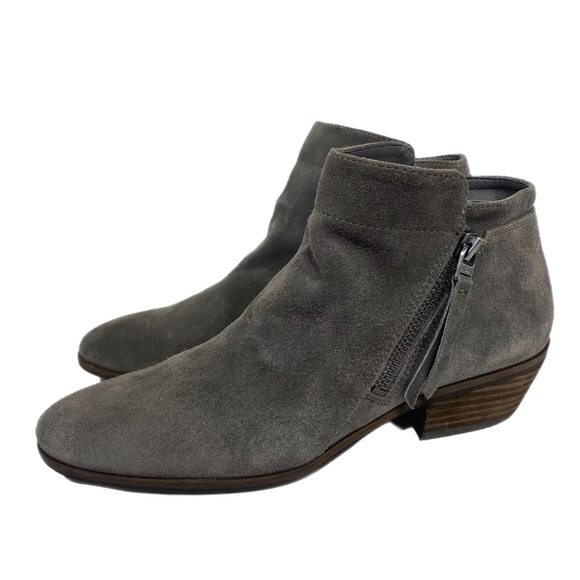 Sam Edelman Gray Packer Suede Ankle Booties